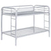 Coaster Morgan Twin Over Twin Bunk Bed Silver Default Title