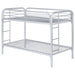 Coaster Morgan Twin Over Twin Bunk Bed Silver Default Title