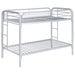 Coaster Morgan Twin Over Twin Bunk Bed Silver Default Title