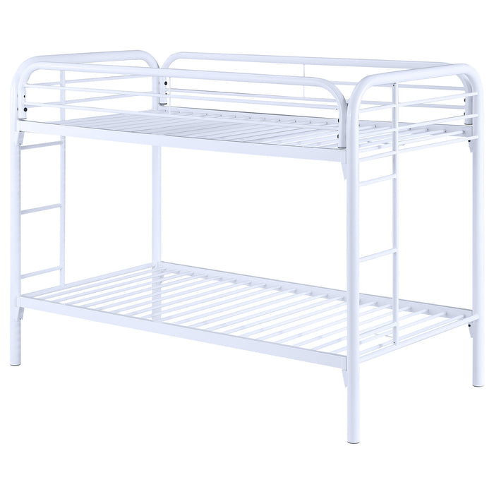 Coaster Morgan Twin Over Twin Bunk Bed White Default Title