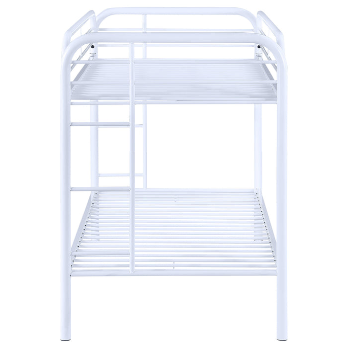 Coaster Morgan Twin Over Twin Bunk Bed White Default Title