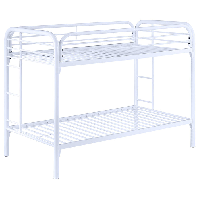 Coaster Morgan Twin Over Twin Bunk Bed White Default Title