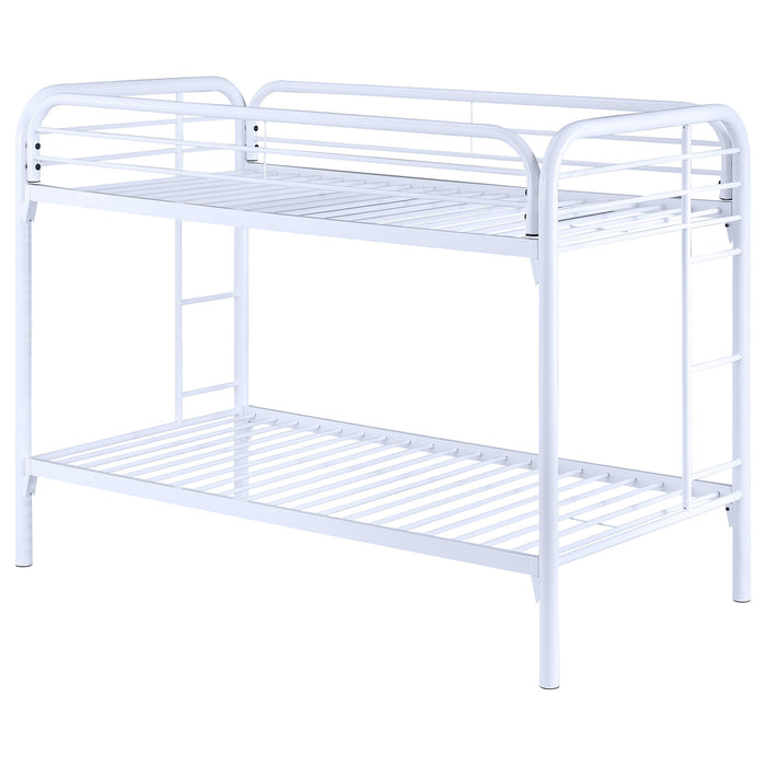 Coaster Morgan Twin Over Twin Bunk Bed White Default Title