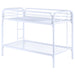 Coaster Morgan Twin Over Twin Bunk Bed White Default Title