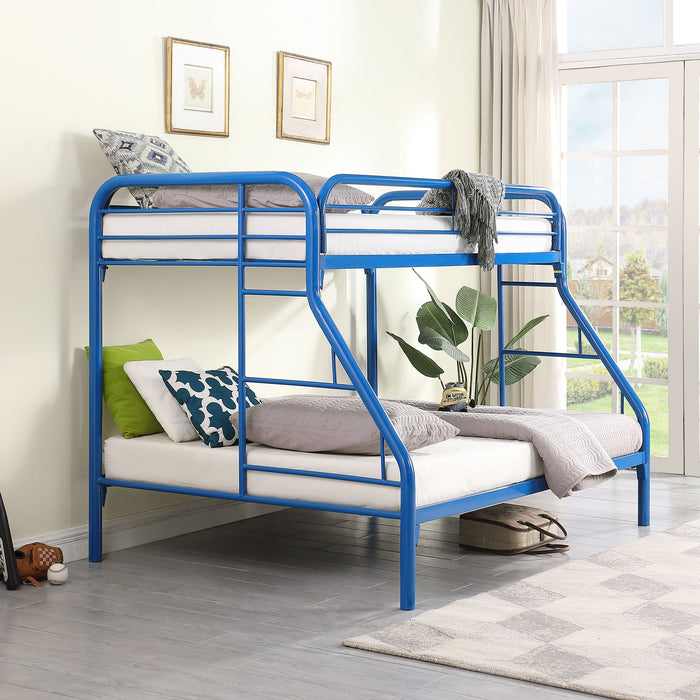 Coaster Morgan Twin Over Full Bunk Bed Blue Default Title