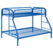 Coaster Morgan Twin Over Full Bunk Bed Blue Default Title