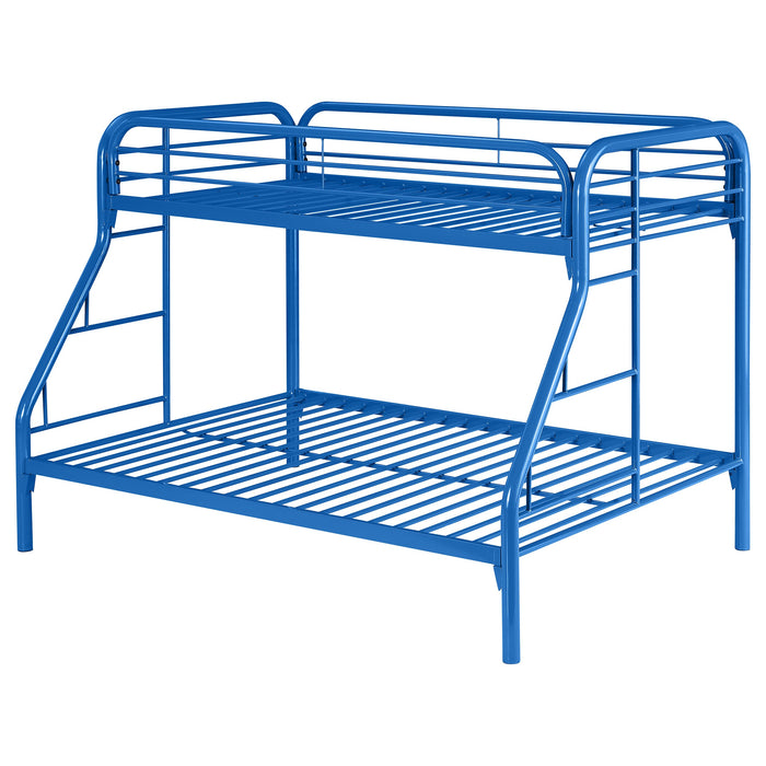 Coaster Morgan Twin Over Full Bunk Bed Blue Default Title