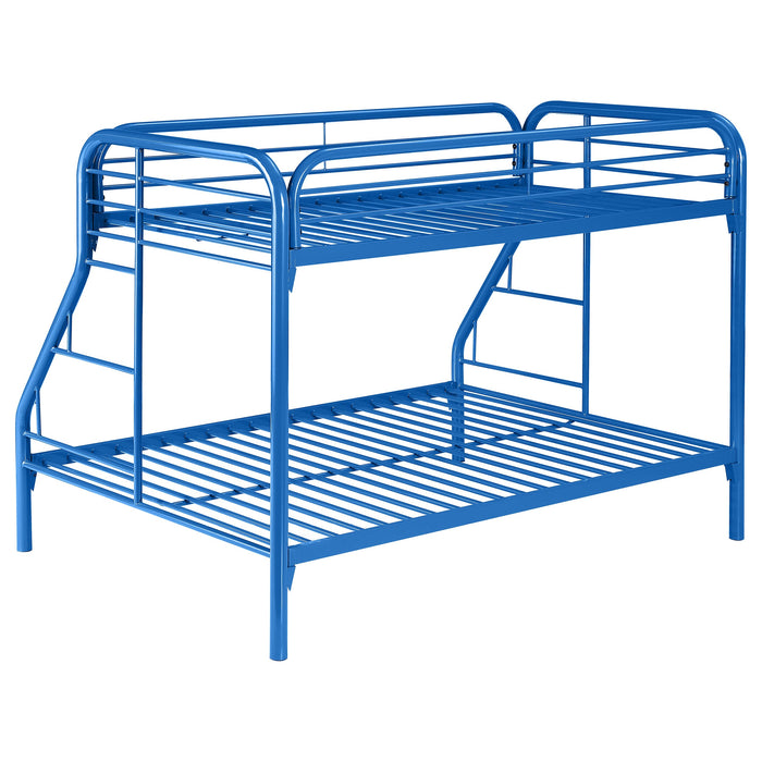 Coaster Morgan Twin Over Full Bunk Bed Blue Default Title