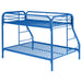 Coaster Morgan Twin Over Full Bunk Bed Blue Default Title