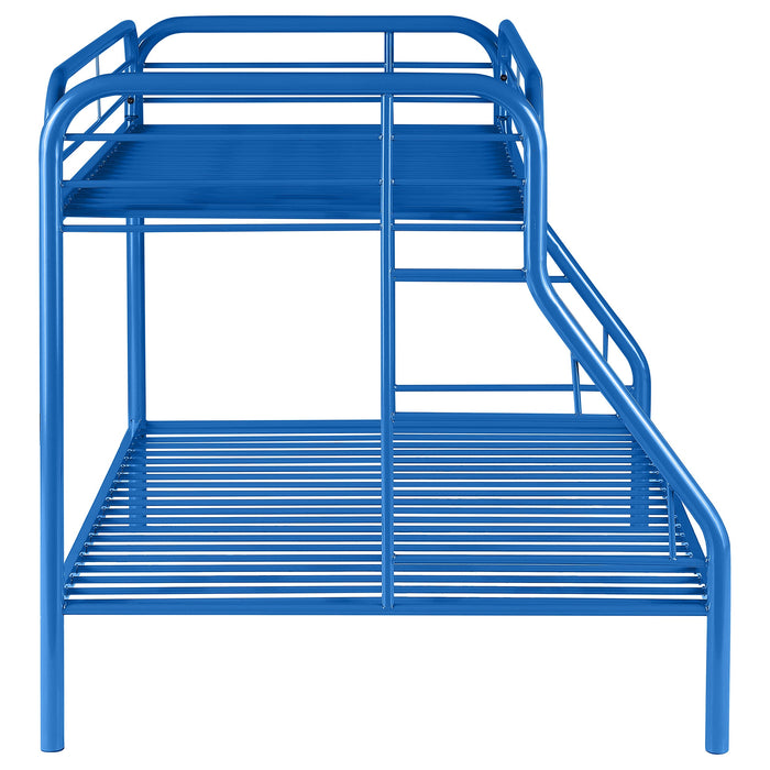 Coaster Morgan Twin Over Full Bunk Bed Blue Default Title