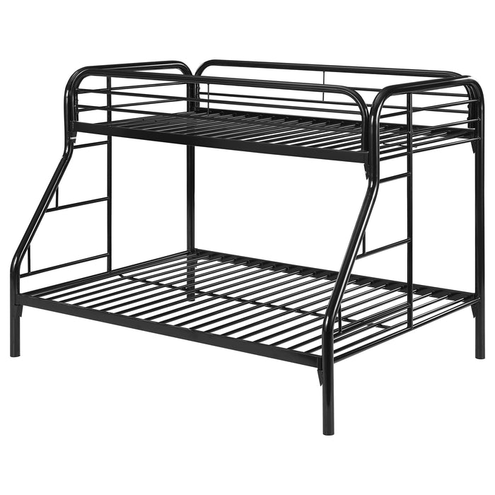 Coaster Morgan Twin Over Full Bunk Bed Black Default Title