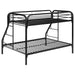 Coaster Morgan Twin Over Full Bunk Bed Black Default Title