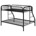 Coaster Morgan Twin Over Full Bunk Bed Black Default Title