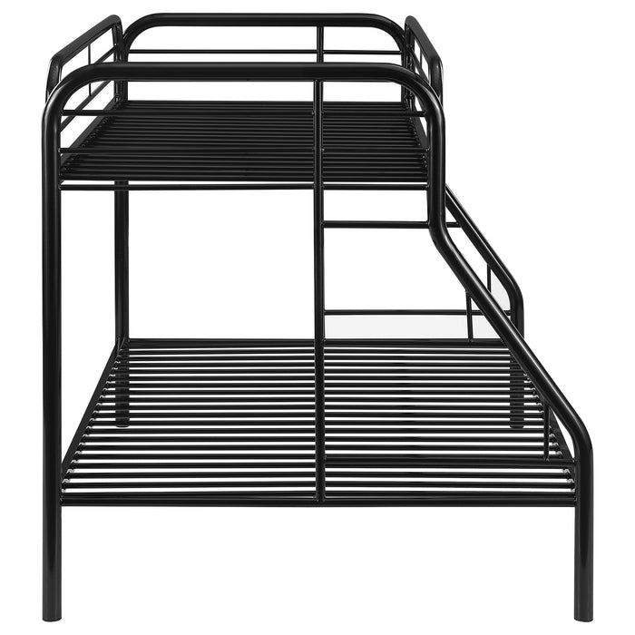 Coaster Morgan Twin Over Full Bunk Bed Black Default Title