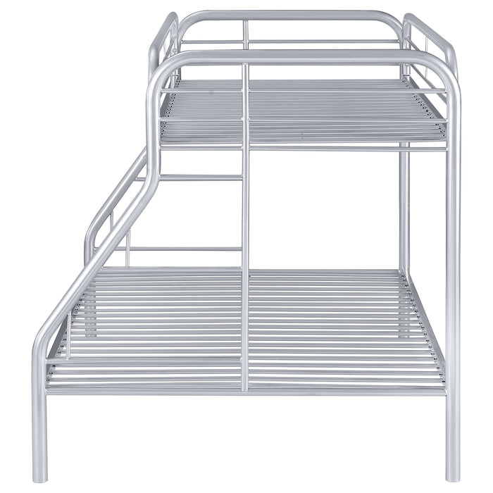 Coaster Morgan Twin Over Full Bunk Bed Silver Default Title