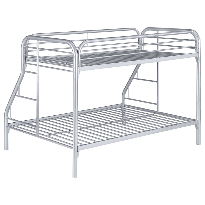 Coaster Morgan Twin Over Full Bunk Bed Silver Default Title