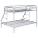 Coaster Morgan Twin Over Full Bunk Bed Silver Default Title