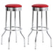 Coaster Theodore Upholstered Top Bar Stools Red and Chrome (Set of 2) Default Title