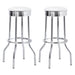 Coaster Theodore Upholstered Top Bar Stools White and Chrome (Set of 2) White