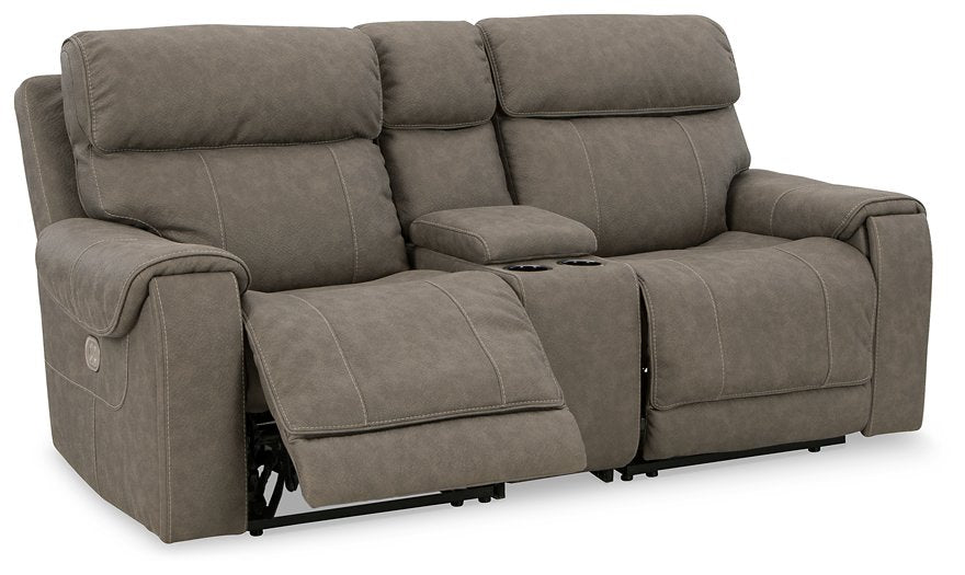 Starbot Power Reclining Sectional Loveseat with Console