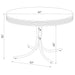 Coaster Retro Round Dining Set Glossy White and Black Red