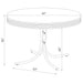 Coaster Retro Round Dining Table Glossy White and Chrome Default Title