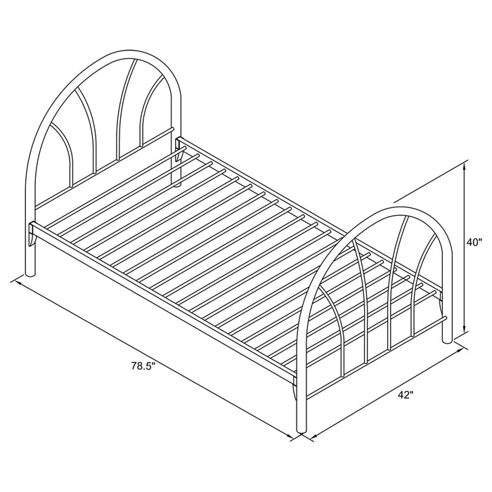 Coaster Marjorie Twin Platform Bed White Blue