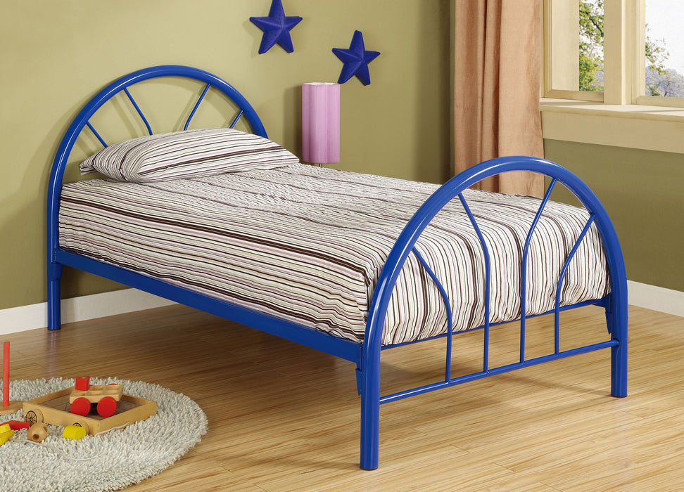 Coaster Marjorie Twin Platform Bed White Blue