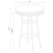 Coaster Theodore Round Bar Table Chrome and Glossy White Black