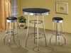 Coaster Theodore Upholstered Top Bar Stools White and Chrome (Set of 2) Black