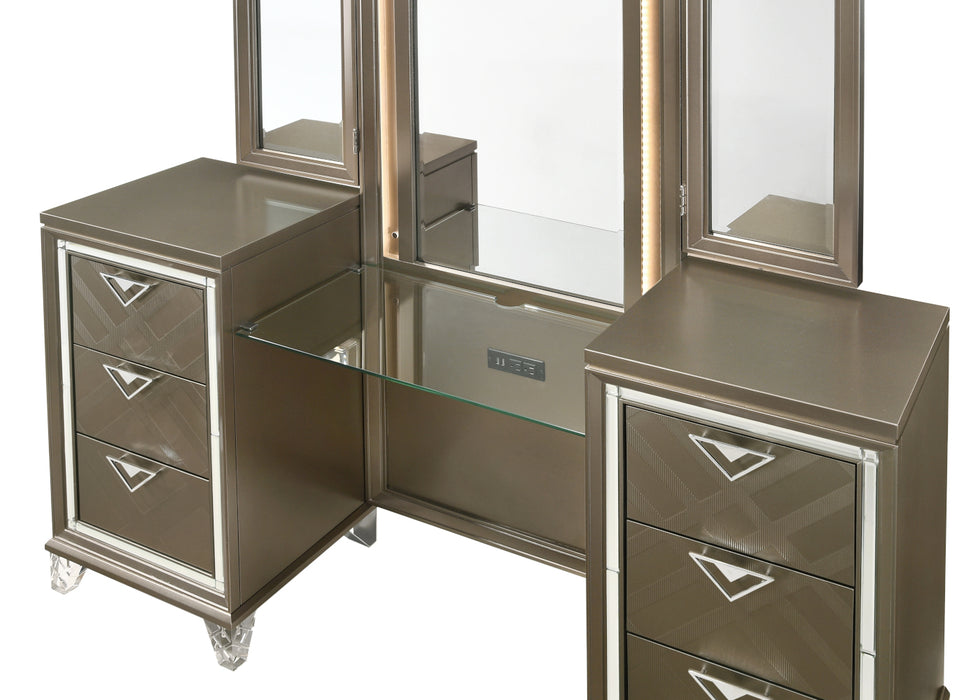 Skylar Vanity Desk and Mirror Set