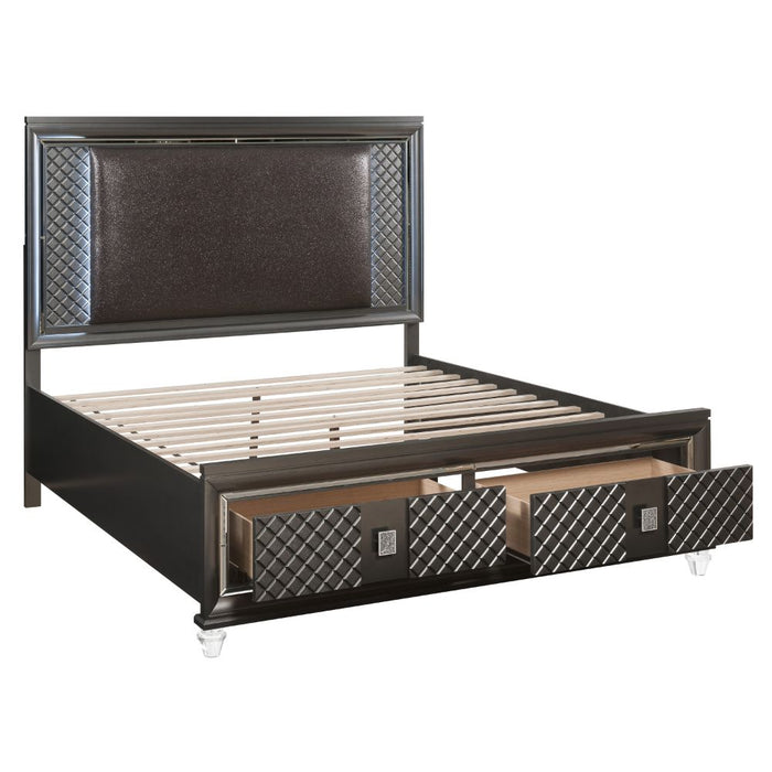 Sawyer Upholstered Bed with Storage & LED