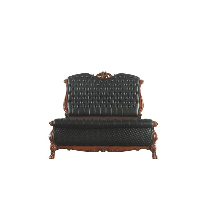 Dresden Upholstered with Button Tufted & Diamond Pattern Footboard