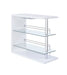 Coaster Prescott Rectangular 2-shelf Bar Unit Glossy Black Grey