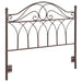 Coaster Zola / Full Metal Scroll Headboard Brown Default Title