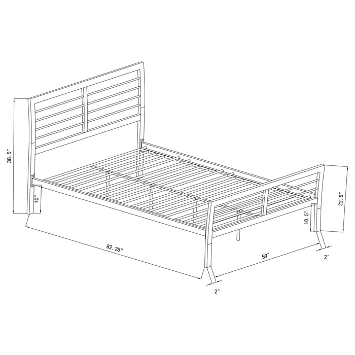 Coaster Cooper Metal Bed Silver Twin