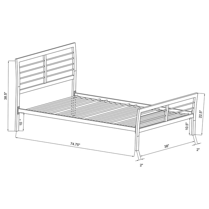 Coaster Cooper Metal Bed Silver Twin