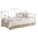 Coaster Halladay Twin Metal Daybed with Floral Frame White Default Title