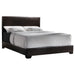 Coaster Conner Upholstered Panel Bed Black and Dark Brown Cal King