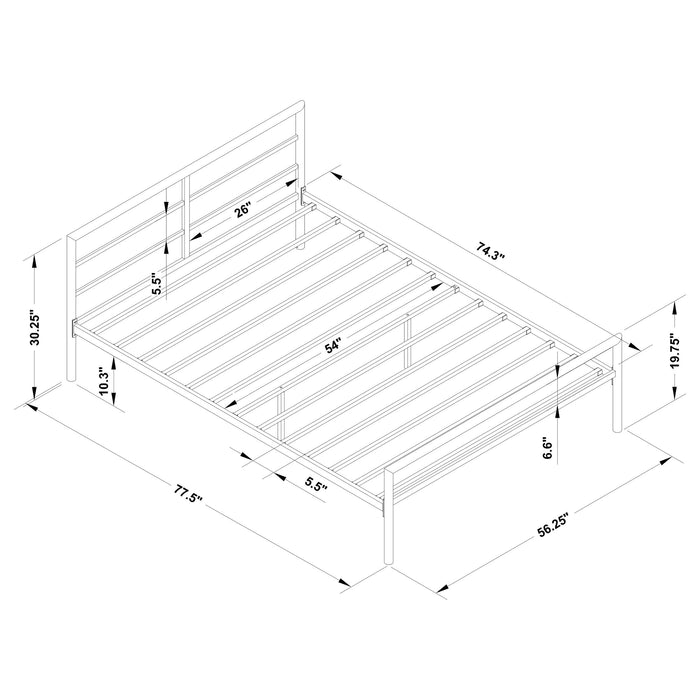 Coaster Fisher Twin Metal Bed Gunmetal Full