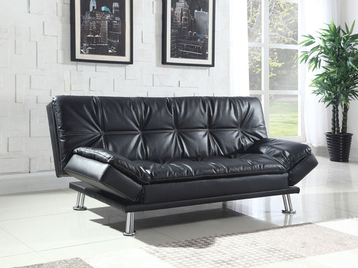 Coaster Dilleston Tufted Back Upholstered Sofa Bed Black Default Title