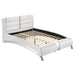 Coaster Jeremaine Upholstered Bed White Cal King