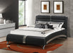 Coaster Jeremaine King Upholstered Bed Black Cal King