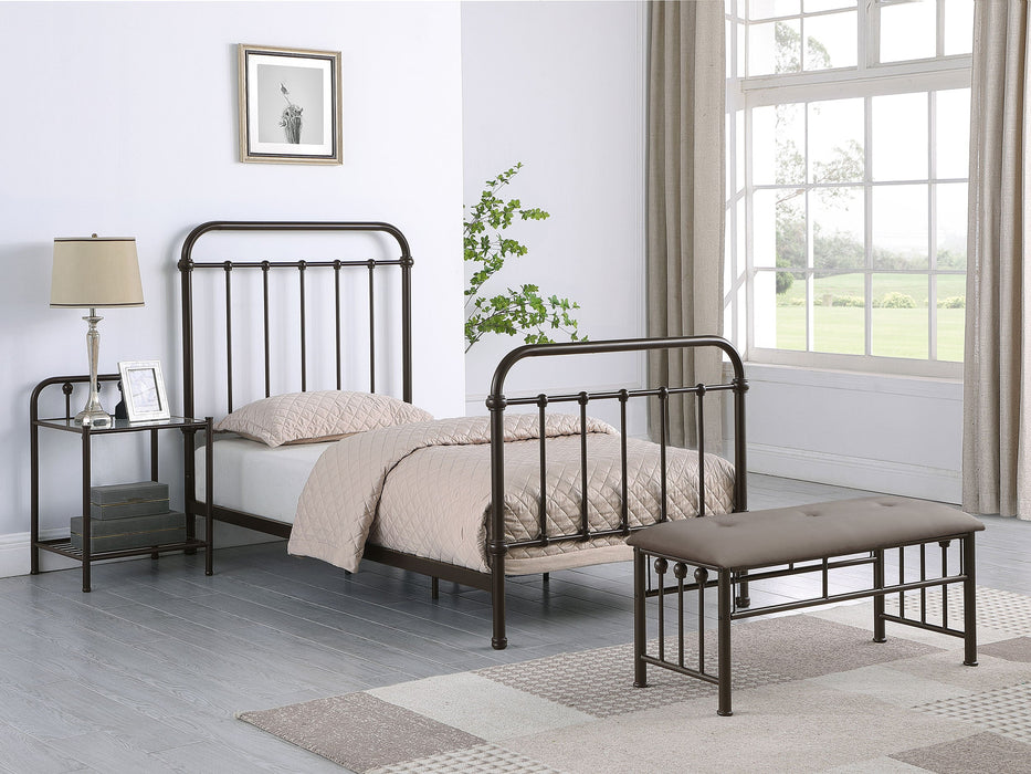 Coaster Livingston Panel Metal Bed Dark Bronze Twin