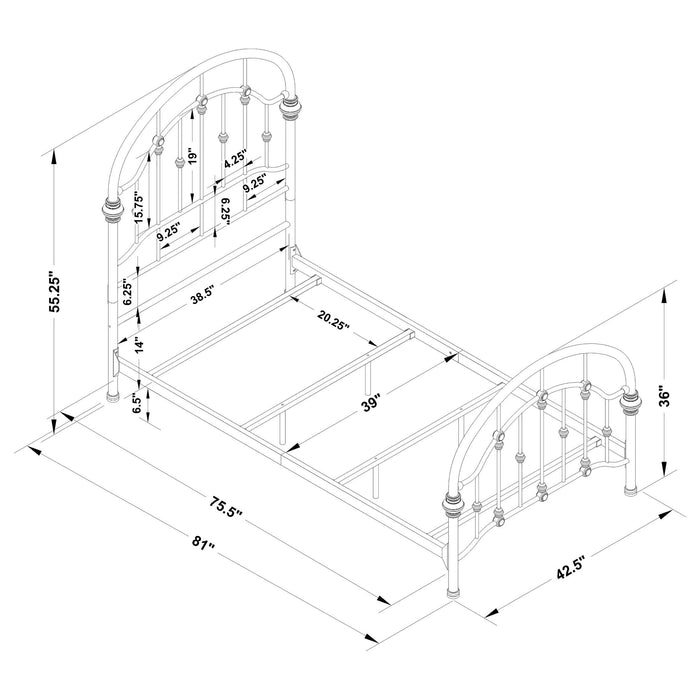 Coaster Rowan Bed Dark Bronze Twin