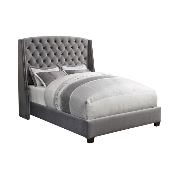 Coaster Pissarro Tufted Upholstered Bed Grey Full