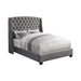 Coaster Pissarro Tufted Upholstered Bed Grey Cal King