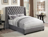 Coaster Pissarro Tufted Upholstered Bed Grey Full