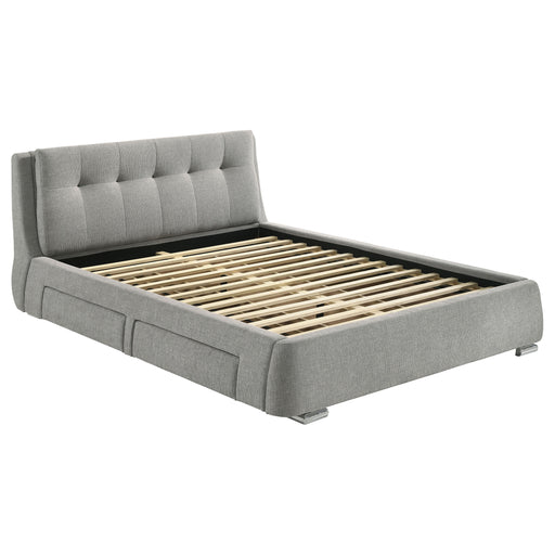 Fenbrook Upholstered Eastern King Storage Panel Bed Grey