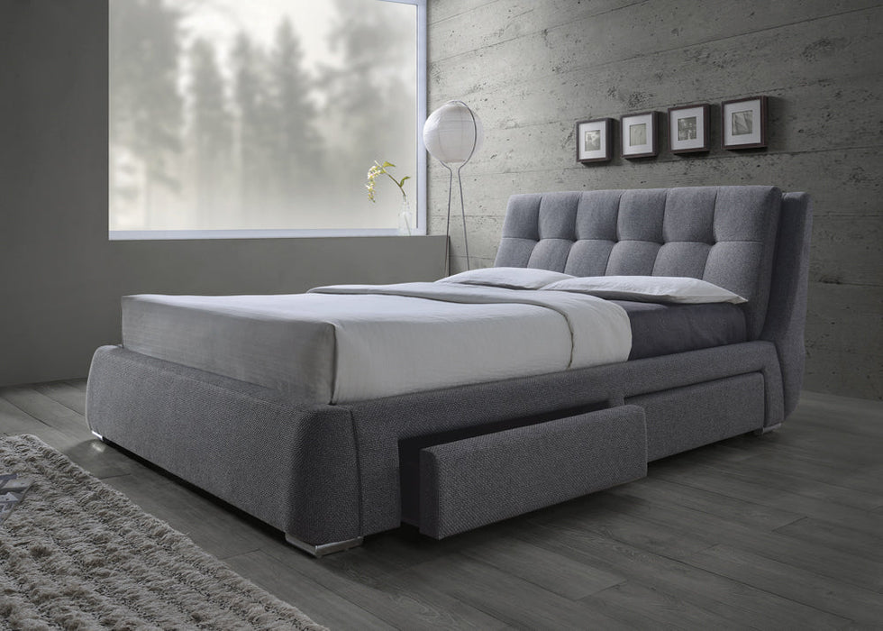 Coaster Fenbrook Tufted Upholstered Storage Bed Grey Cal King